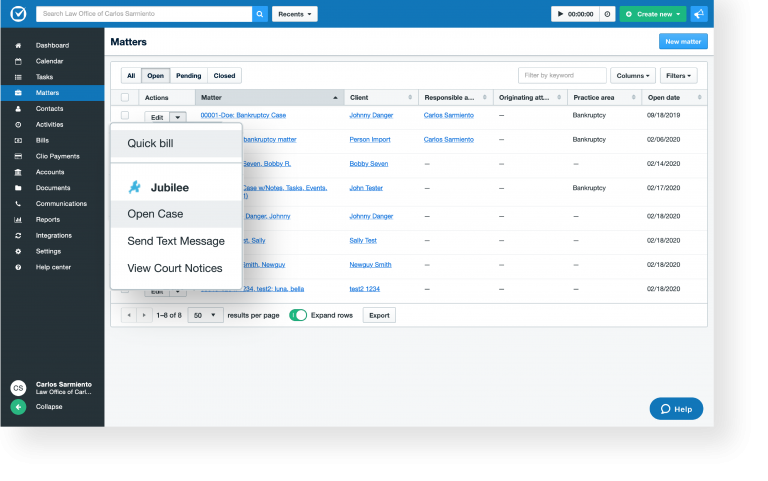 Jubilee and Clio Integration