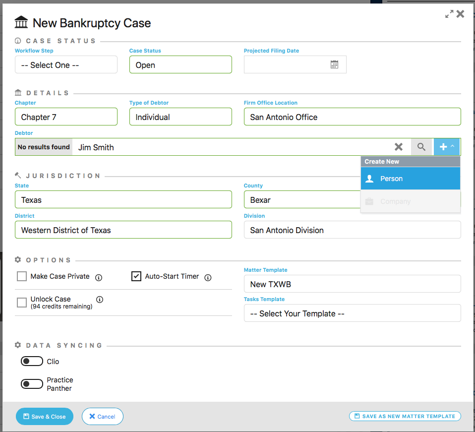 Jubilee: Online Bankruptcy Software