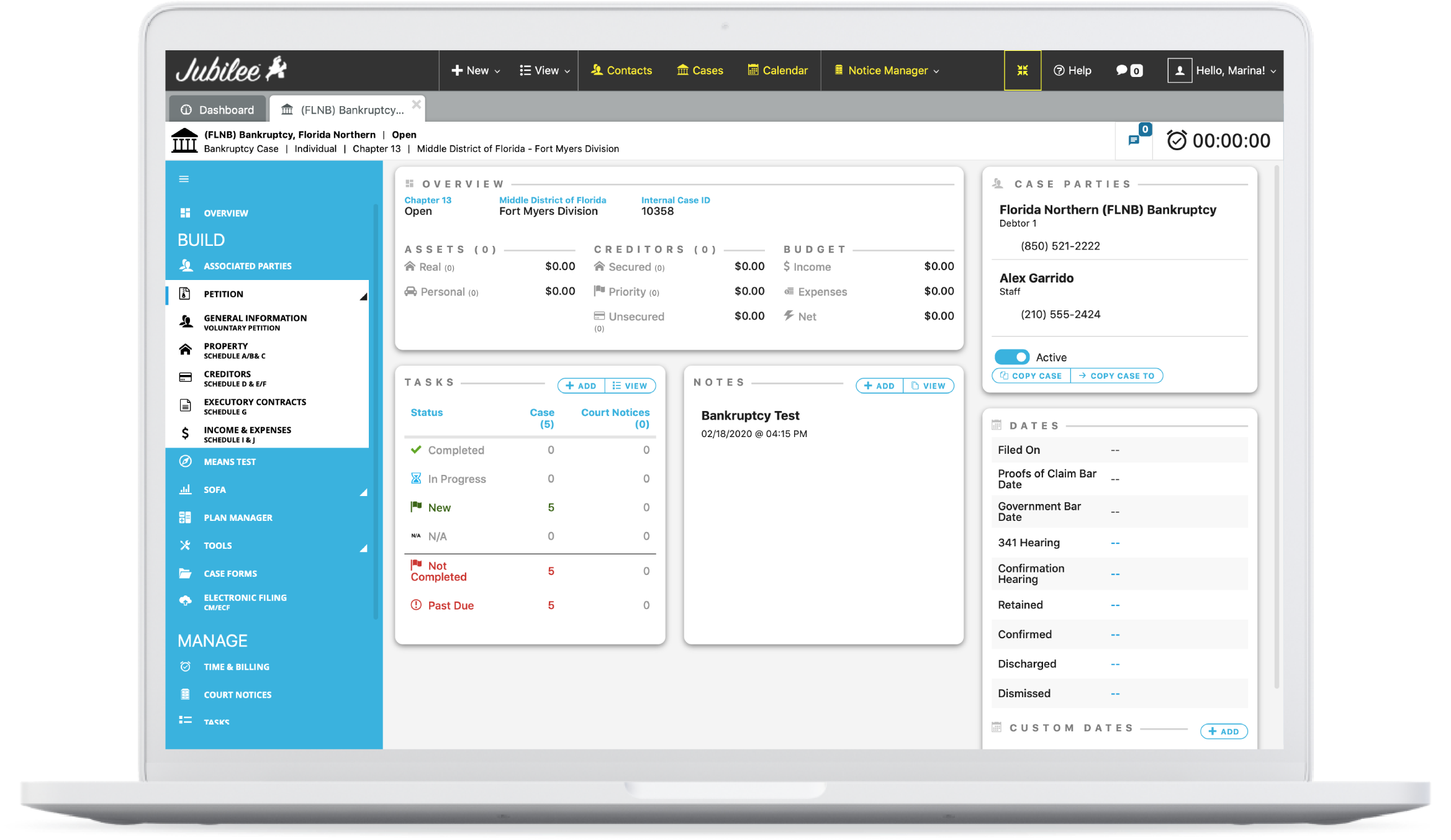 Jubilee: Online Bankruptcy Software