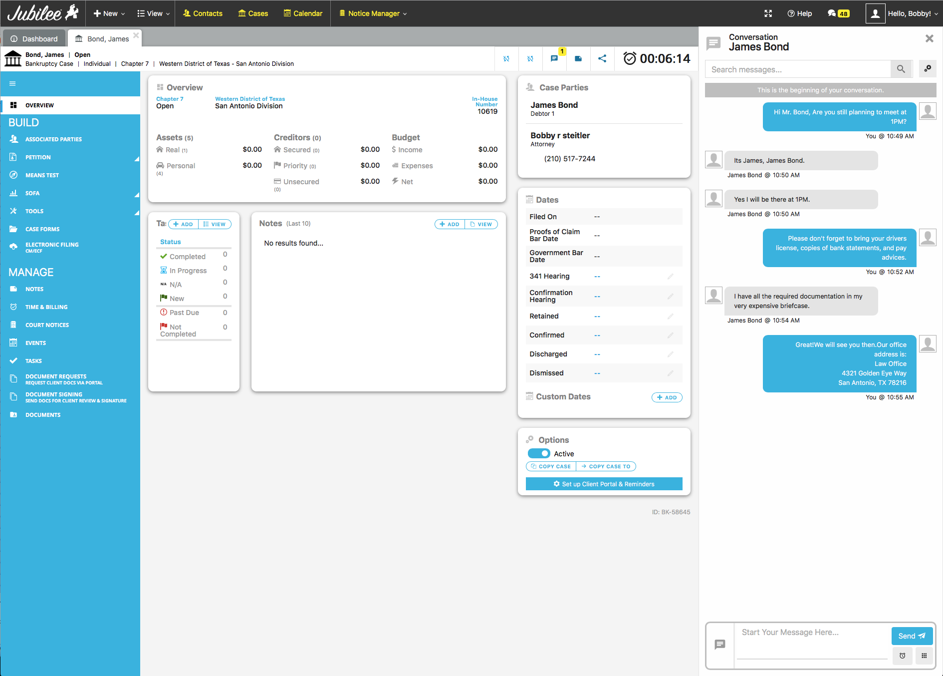 Jubilee: Online Bankruptcy Software